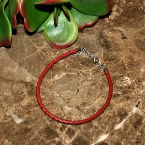 Red leather bracelet